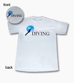 t-shirt front mike severns diving short sleeved