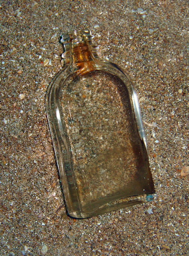 Small glass bottle found near a WWII wreck on Maui