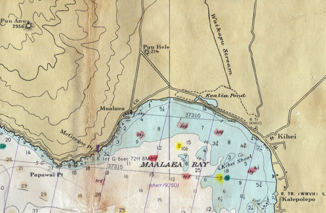 Old topographic map showing Pu‘u hele